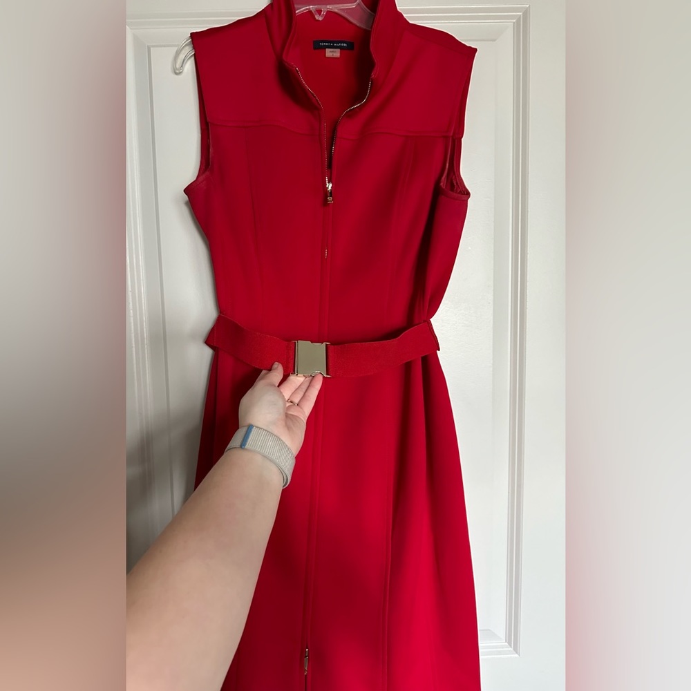 Tommy Hilfiger Red Front Zip Dress
